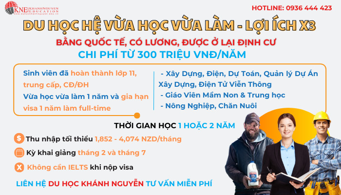 CHƯƠNG TRÌNH DU HỌC NGHỀ VỪA HỌC VỪA LÀM